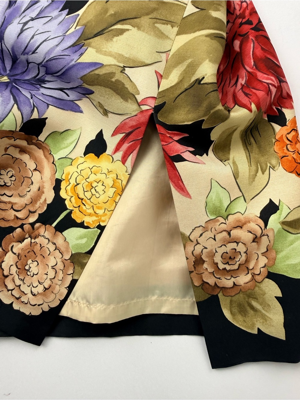 Talbots Silk Blend Floral Midi Skirt Women’s Size 8 Classic Garden Print Career - Picture 8 of 9
